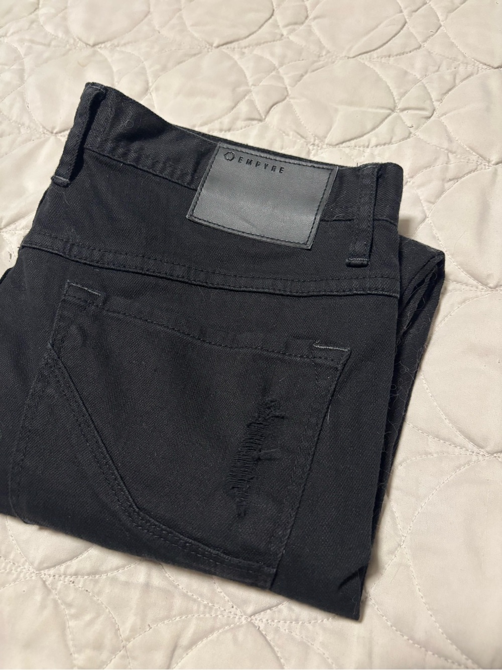 Empyre Men’s Black Ripped Skinny Jeans
